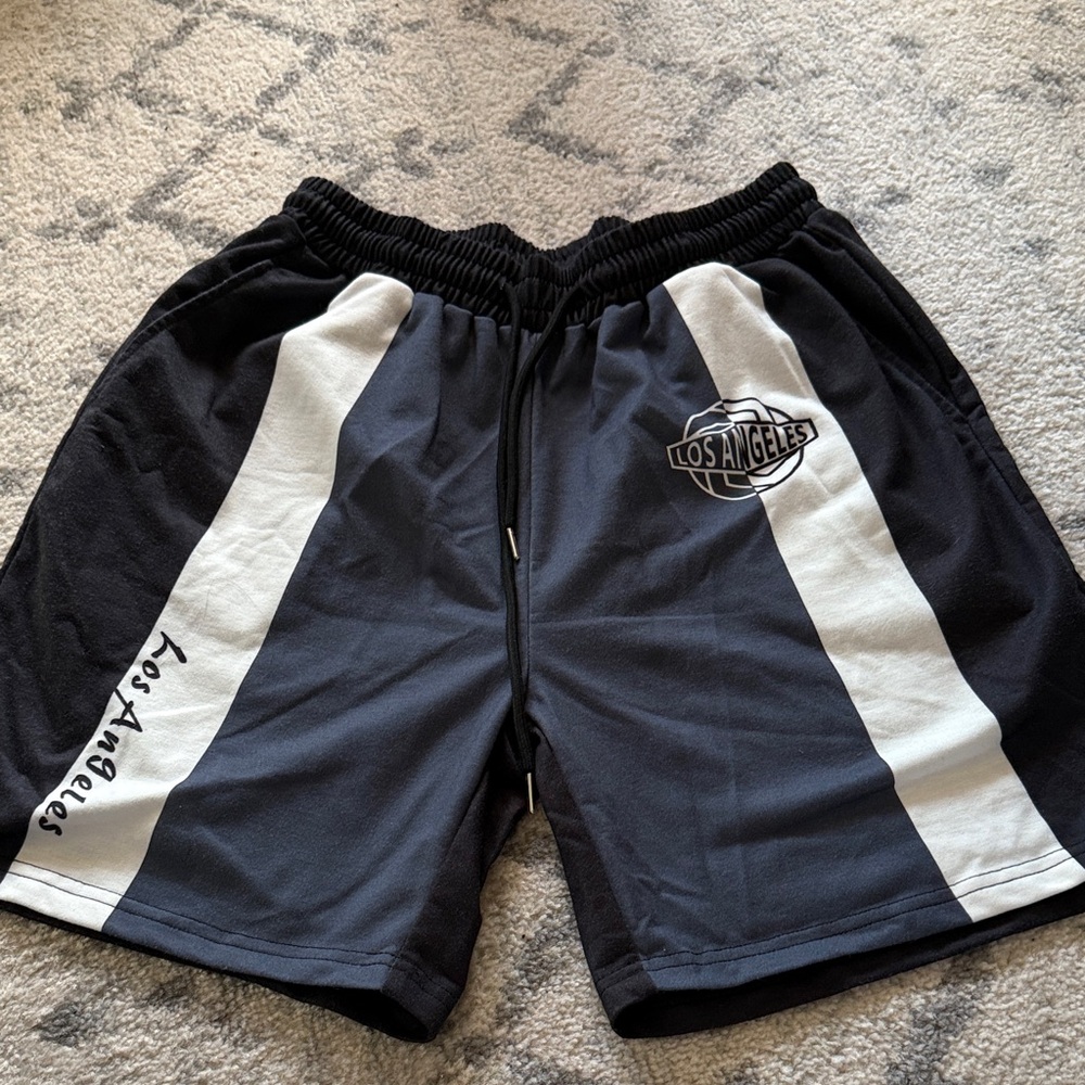 Shein Los Angeles Black and White Men's Shorts